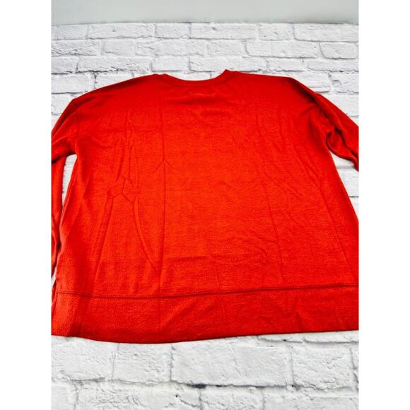 Lucky Brand Women's‎ Long Sleeve Knit Shirt Large Burnt Orange Crewneck - Picture 10 of 10